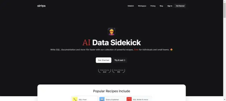 אתר AI Data Sidekick