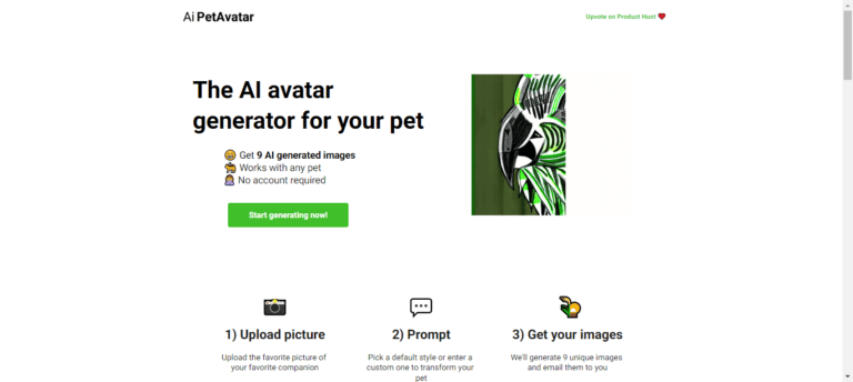 אתר AI Pet Avatar