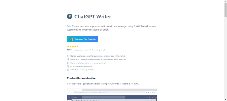 אתר ChatGPT Writer