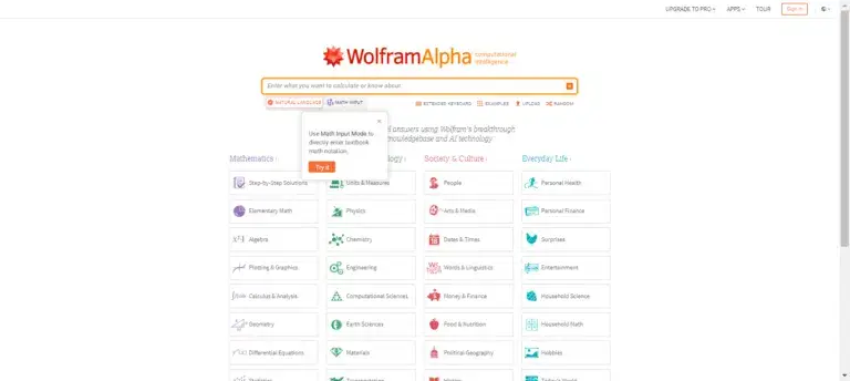 אתר WolframAlpha
